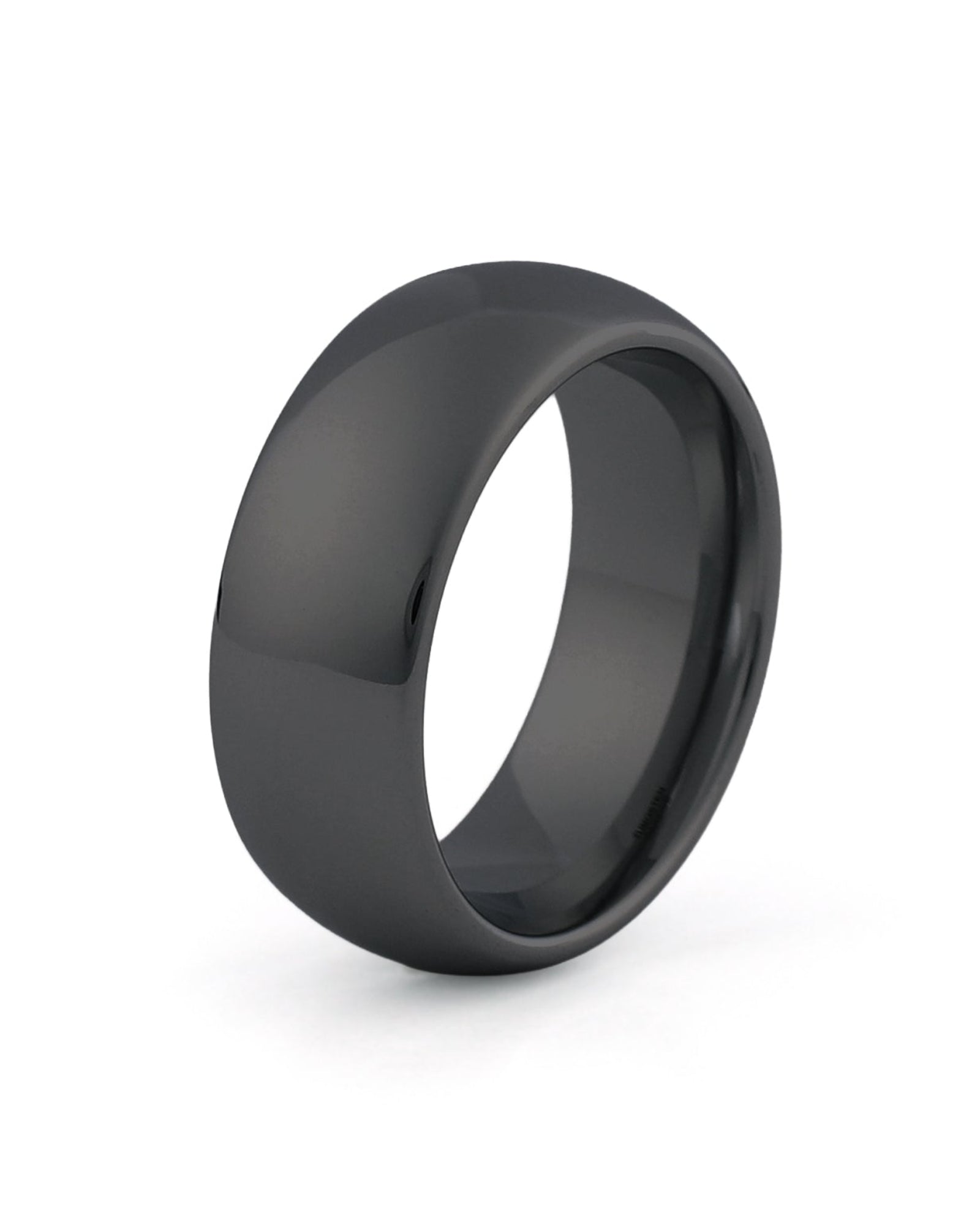 8mm tungsten wedding band polished