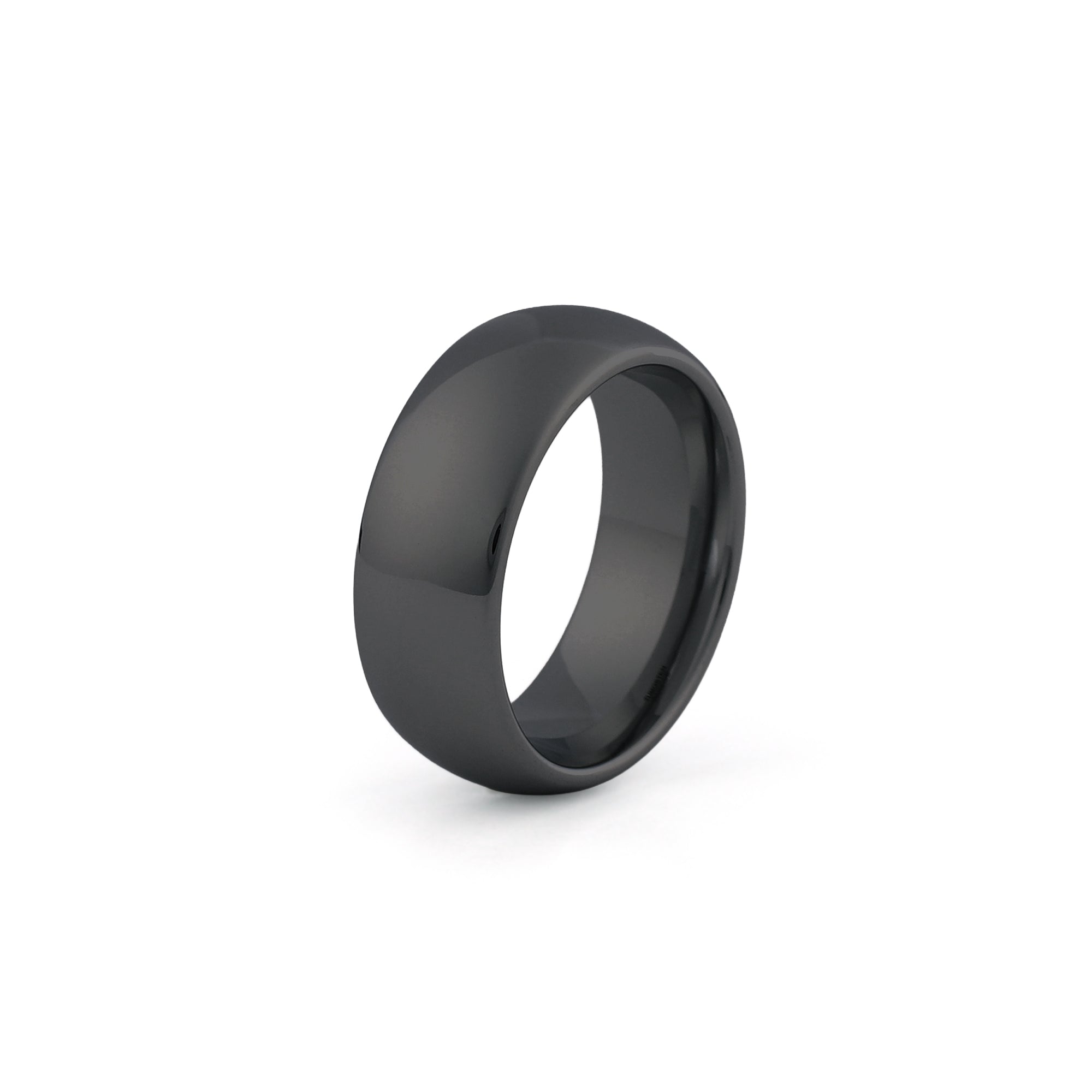 8mm tungsten wedding band polished