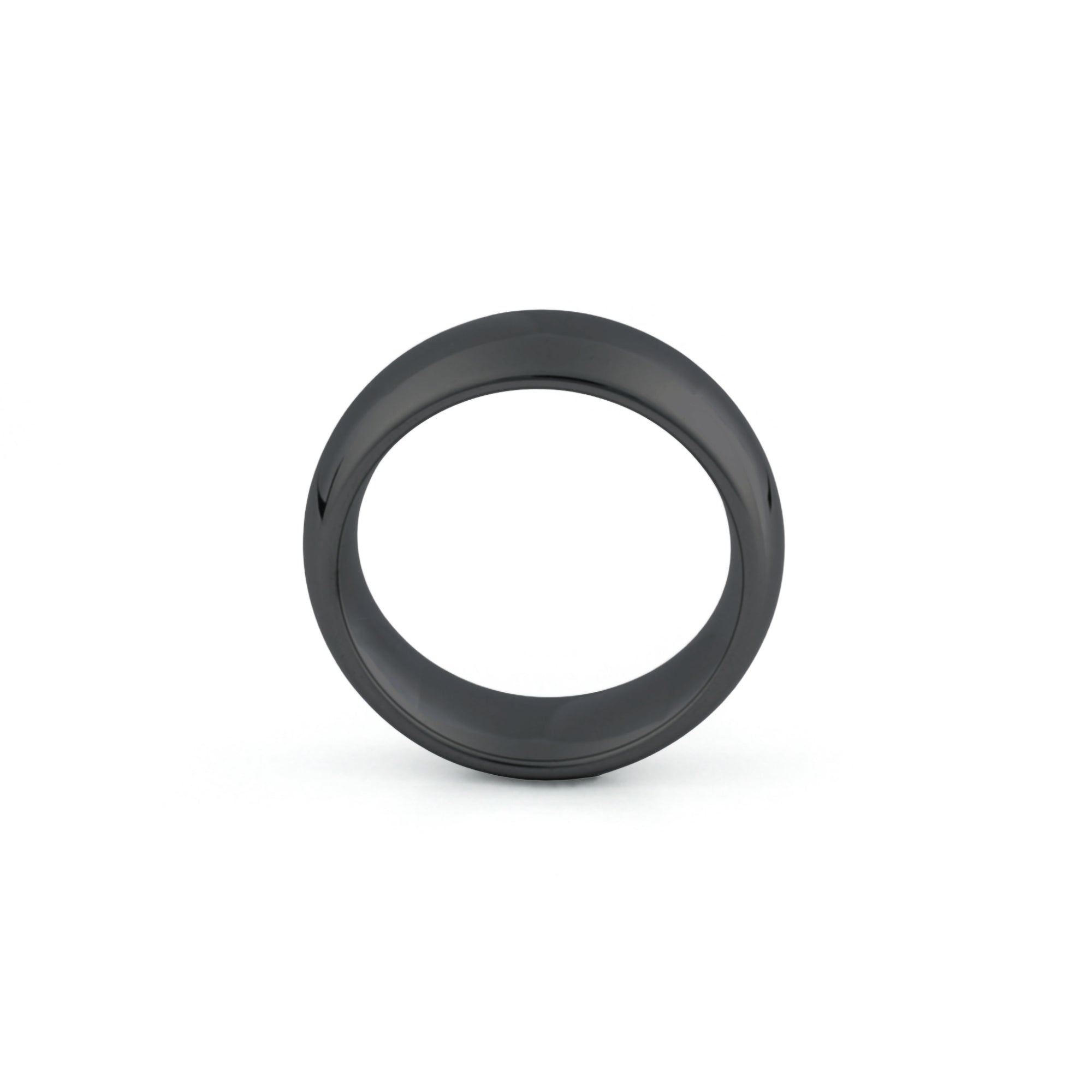 8mm tungsten wedding band polished