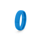 Polished blue tungsten ring for men