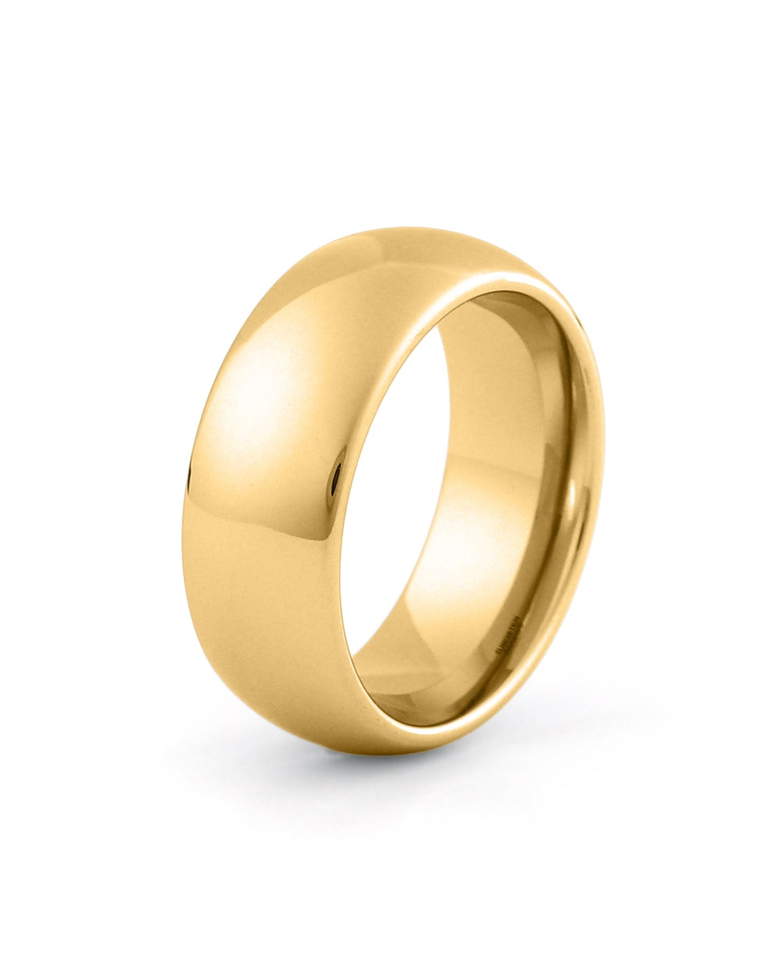 8mm tungsten wedding band polished