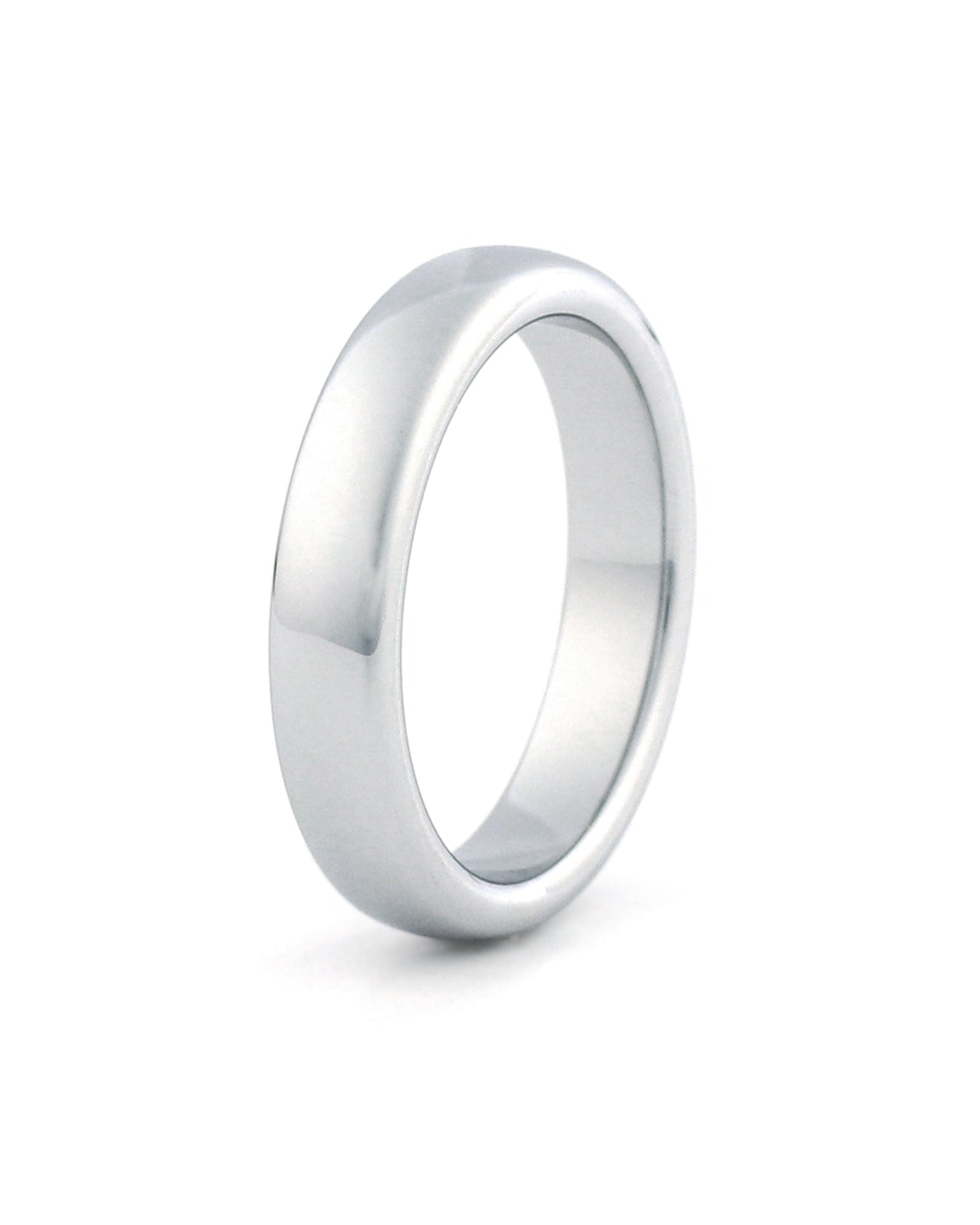 4mm tungsten wedding band polished