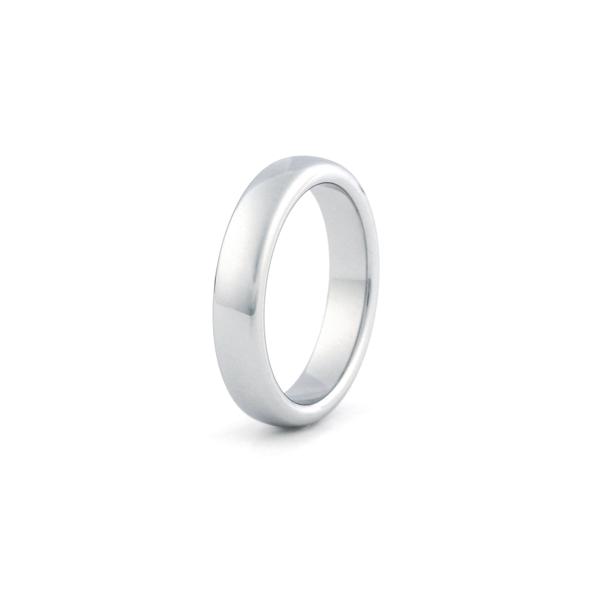 4mm tungsten wedding band polished