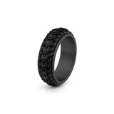 black dragon scale spinner ring 8mm stainless steel