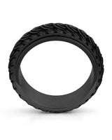 Side view of black dragon scale spinner ring