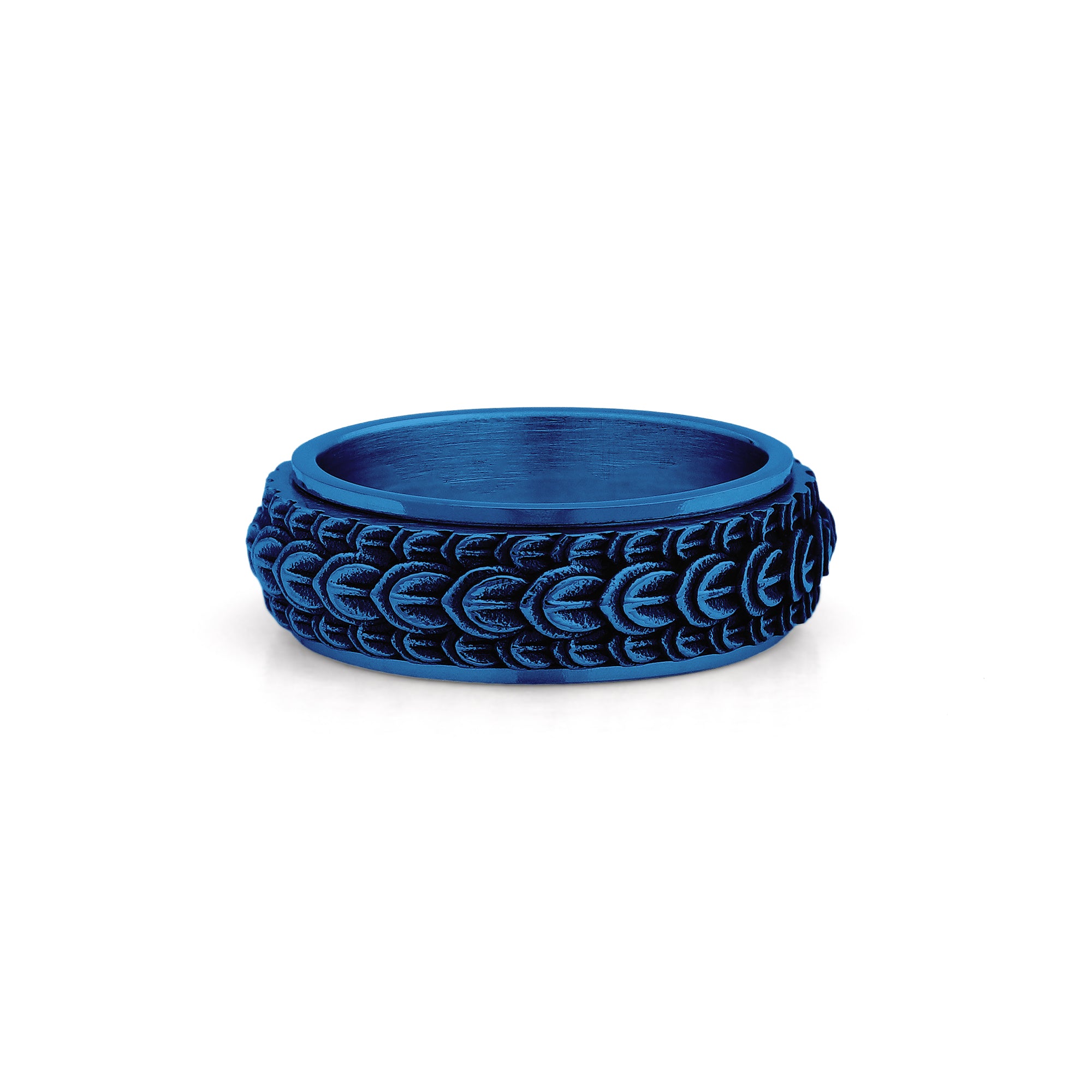 dragon scale blue spinner ring rotating band