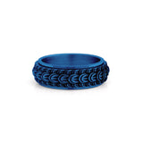 dragon scale blue spinner ring rotating band
