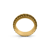gold dragon scale spinner ring 8mm stainless steel