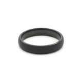 Mens 4mm Black Brushed Tungsten Wedding Ring