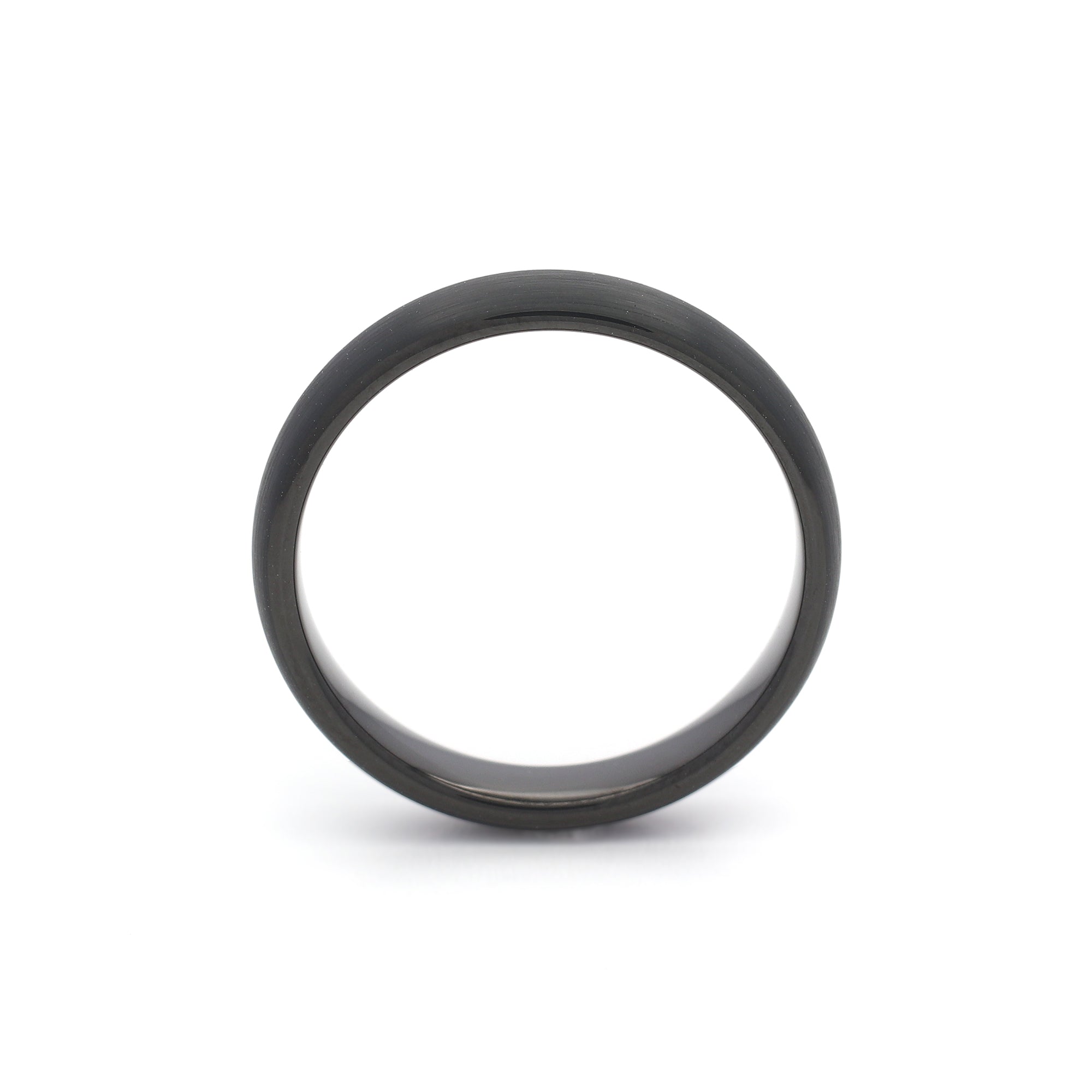 Mens 4mm Black Brushed Tungsten Wedding Ring