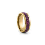 gold amethyst ring tungsten