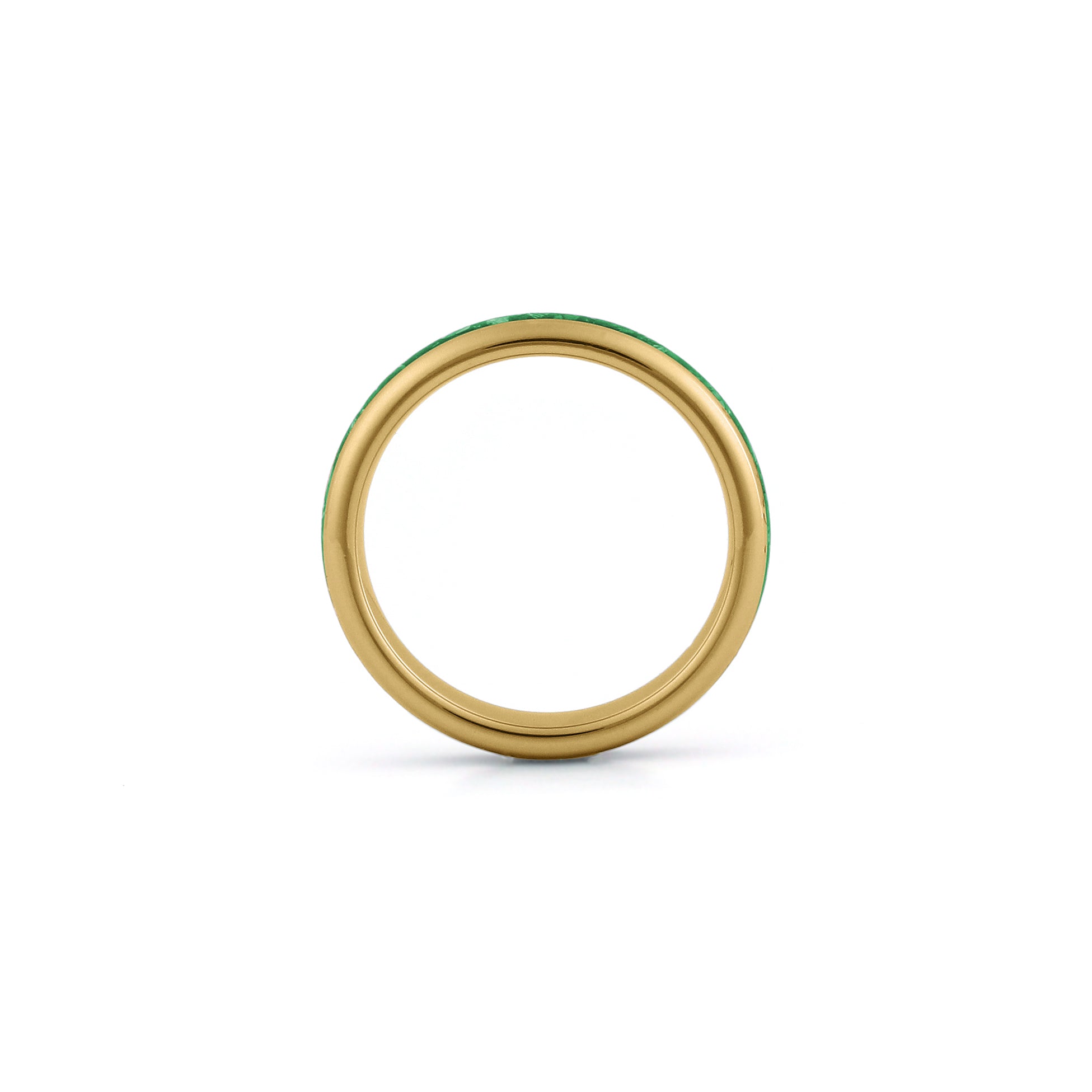 slim gold emerald ring