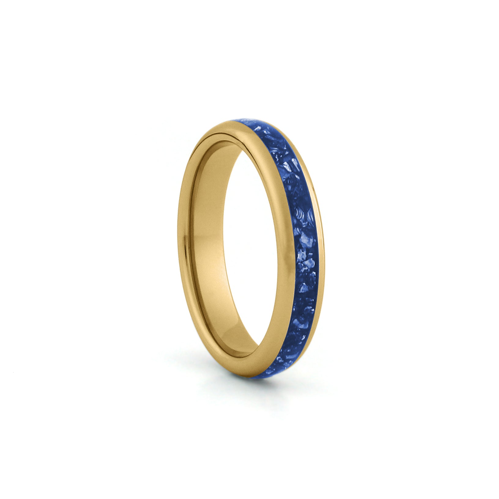 blue sapphire inlay ring 4mm