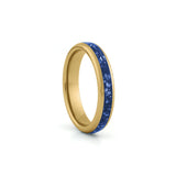 blue sapphire inlay ring 4mm