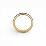gold sapphire mens wedding ring