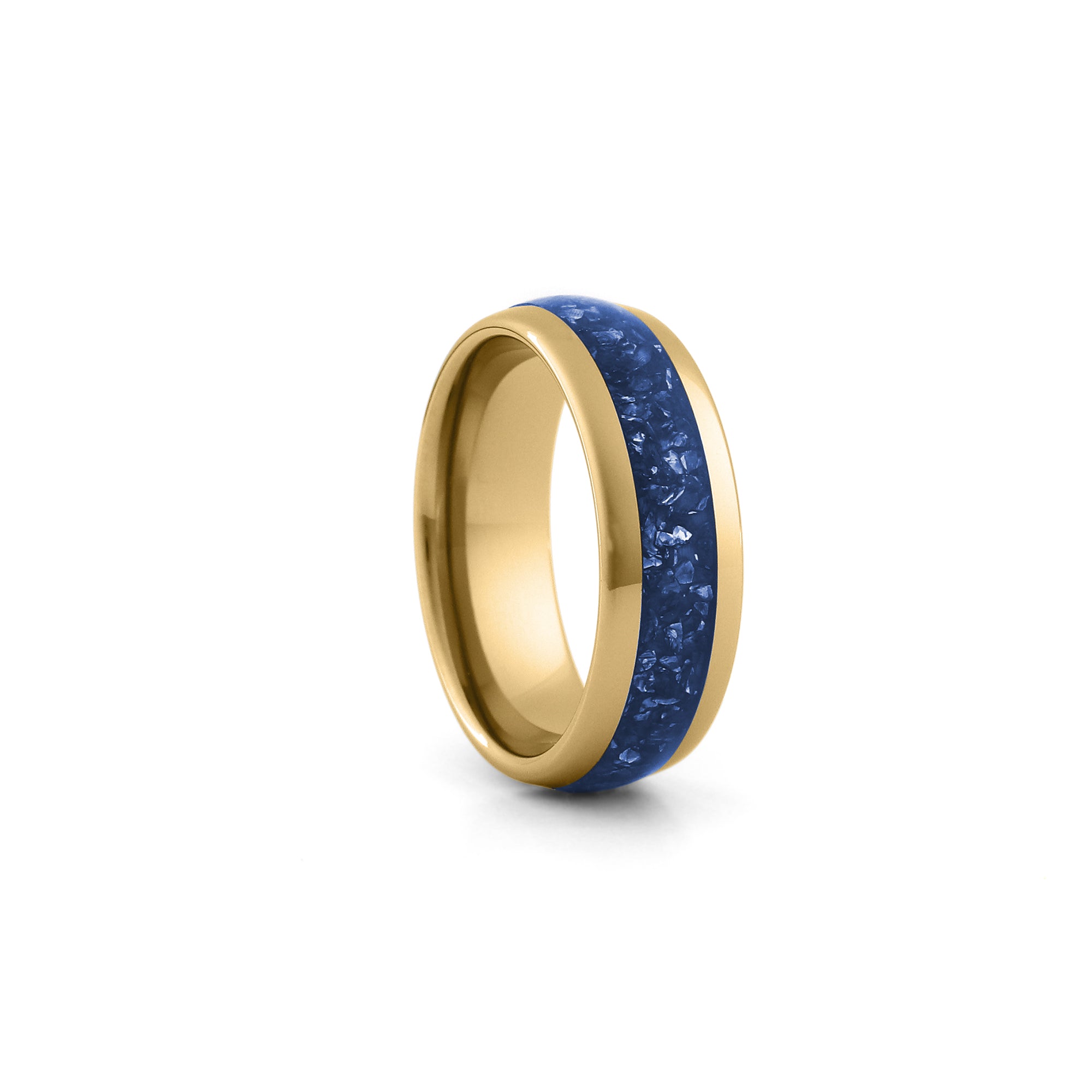 wide sapphire wedding band gold