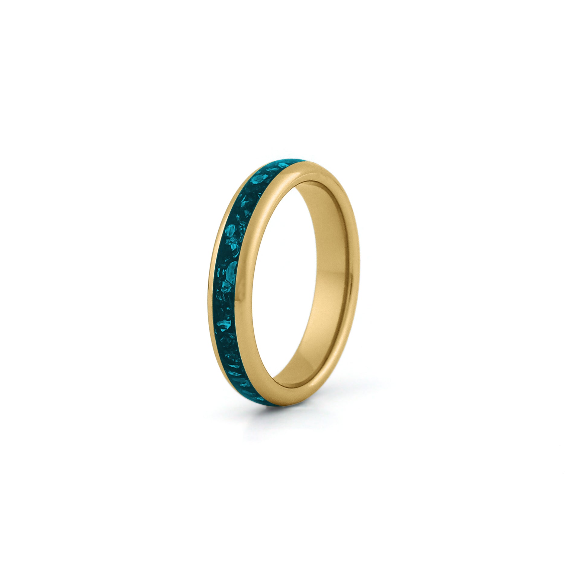 gold turquoise ring 4mm slim turquoise wedding band