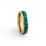 unisex turquoise wedding ring gold