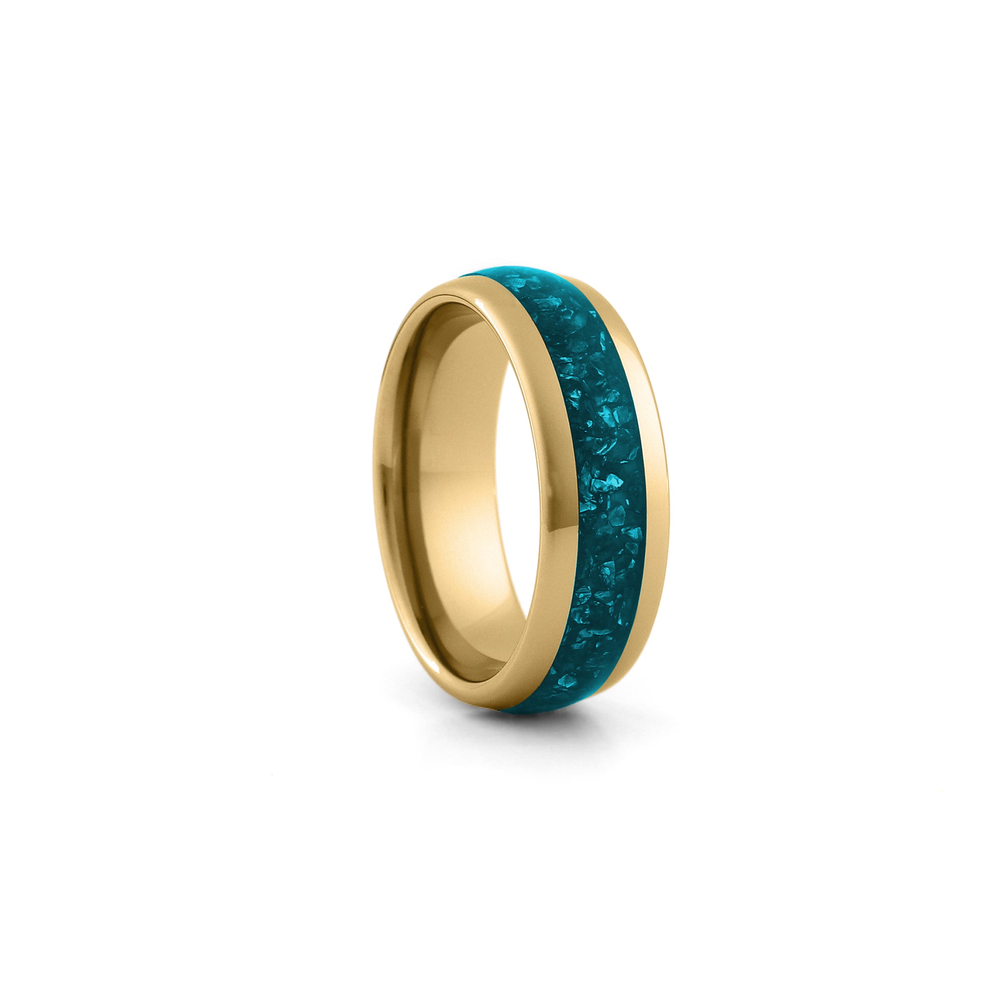 mens turquoise wedding ring gold