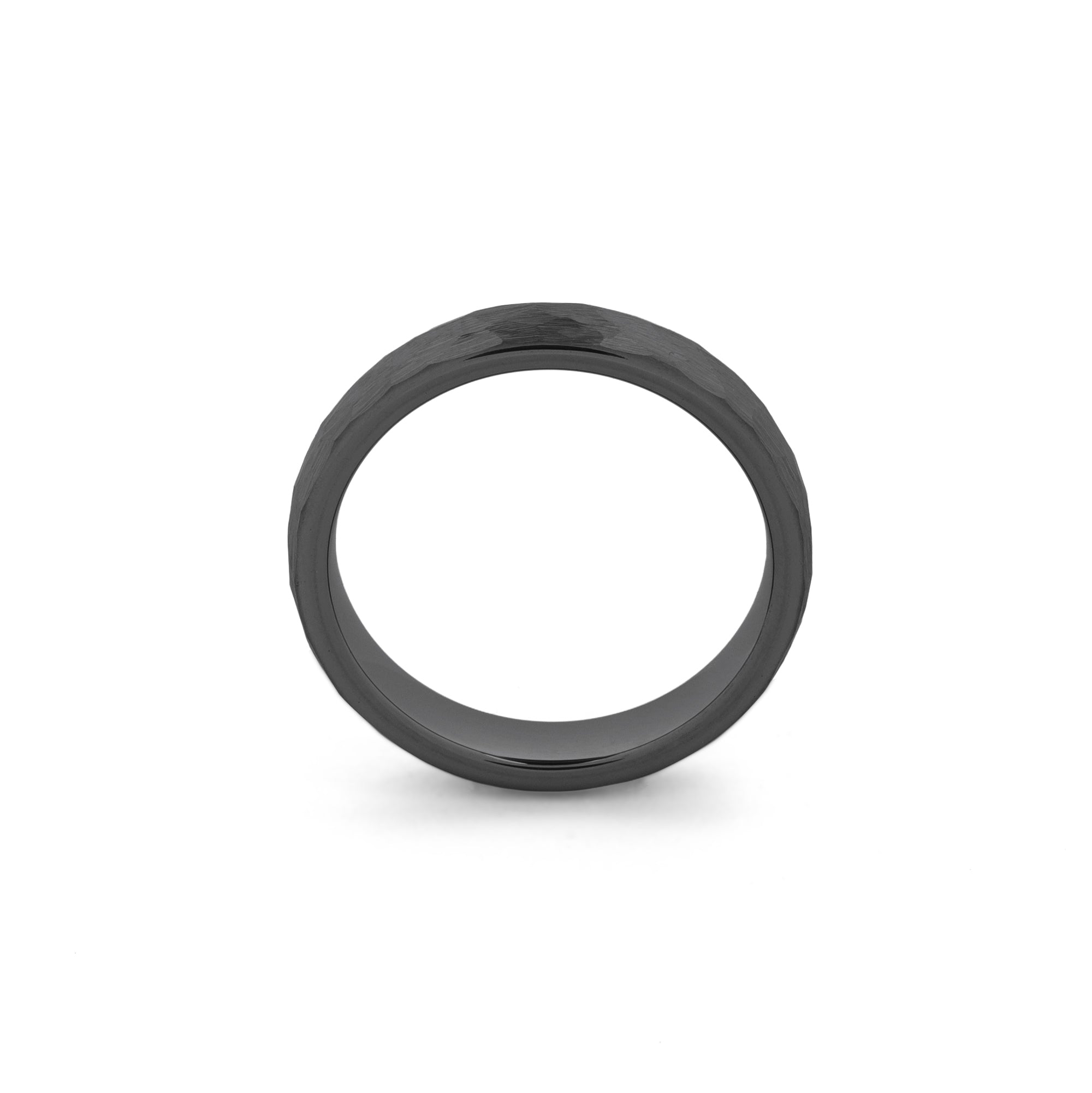 hammered tungsten ring black 4mm wedding band