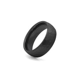 Hammered Tungsten Ring -  8mm Black Wedding Band