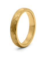 Gold hammered tungsten wedding ring, 4mm band