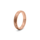 tungsten carbide hammered ring rose gold comfort fit band