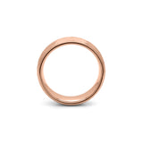mens hammered tungsten ring textured finish rose gold