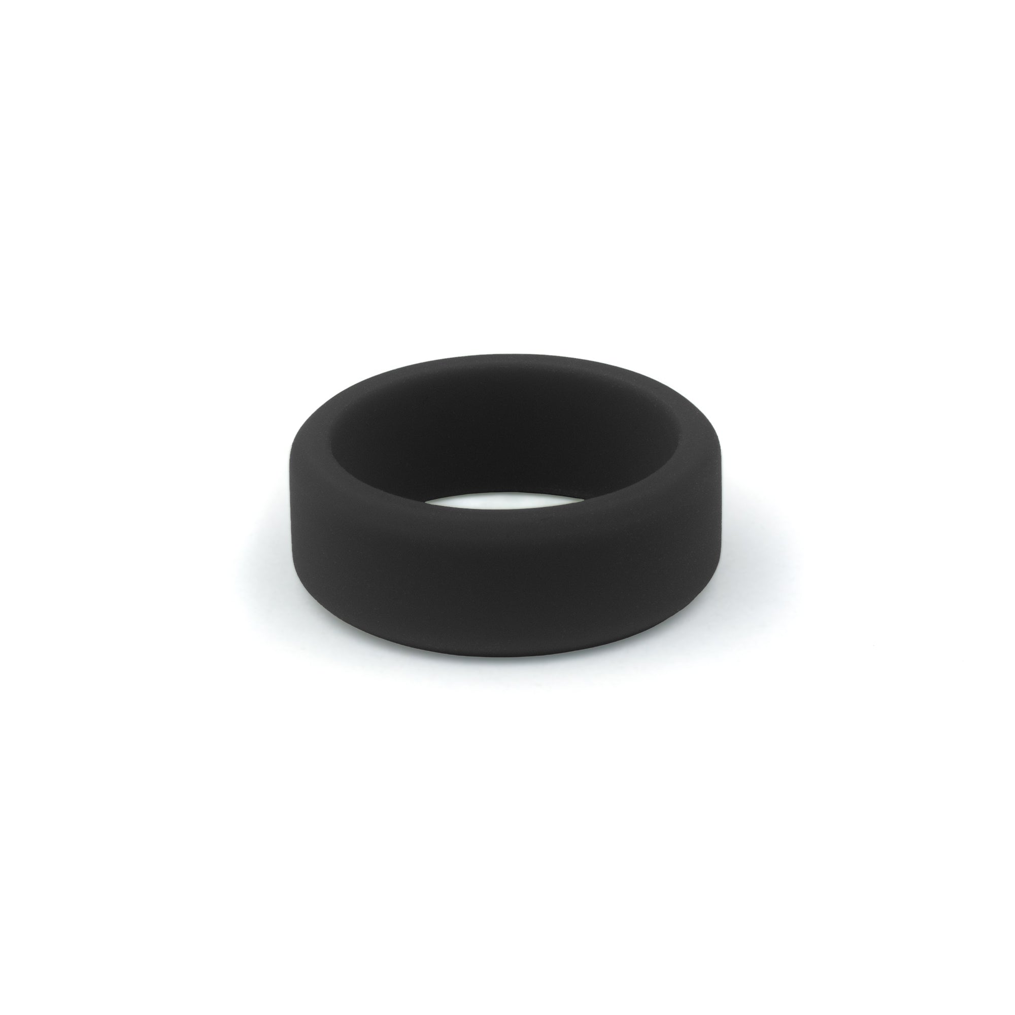 rubber wedding band for men in black