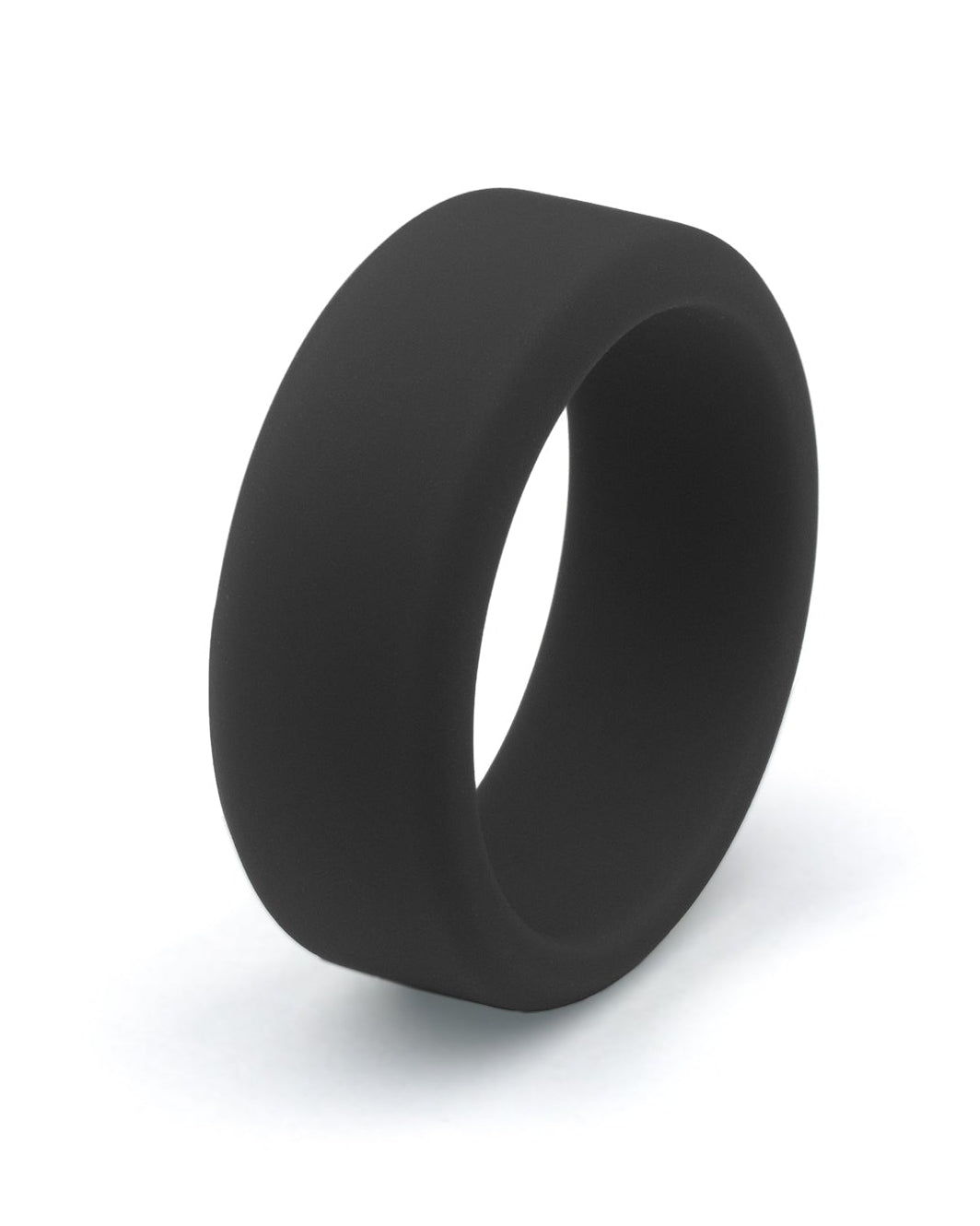 black silicone ring 8mm beveled