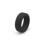 black silicone ring 8mm beveled