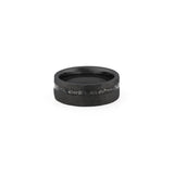 meteorite wedding band black tungsten