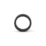 mens meteorite ring black hammered finish