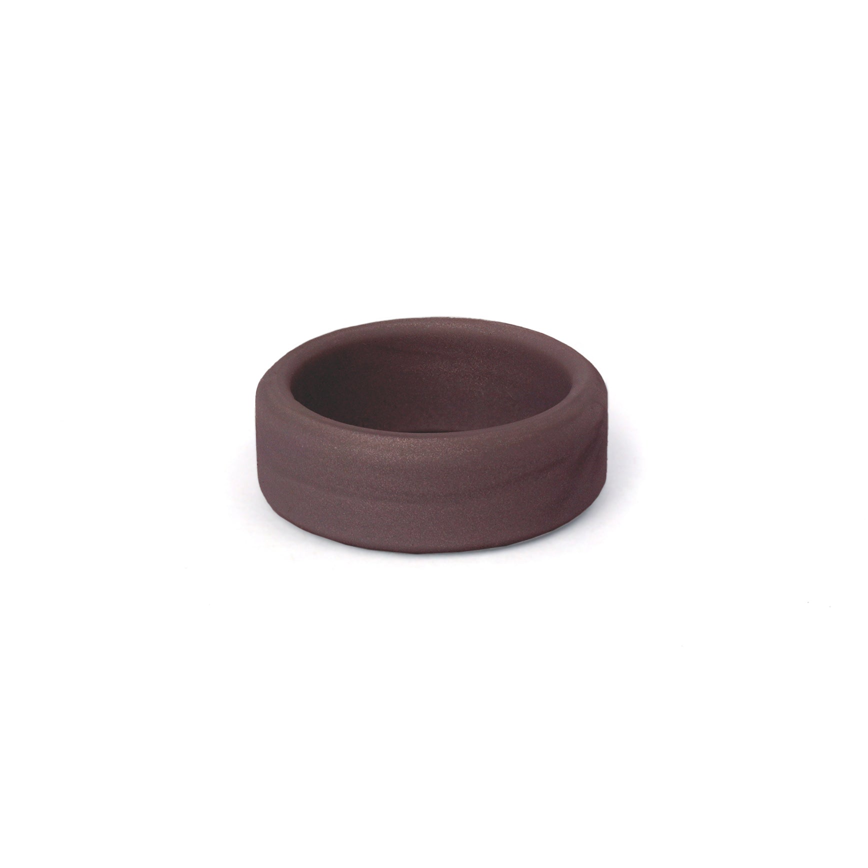beveled silicone wedding ring bronze