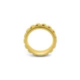 fidget spinner rings for men with gear design in gold tungsten