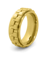 Gold spinner fidget ring for men