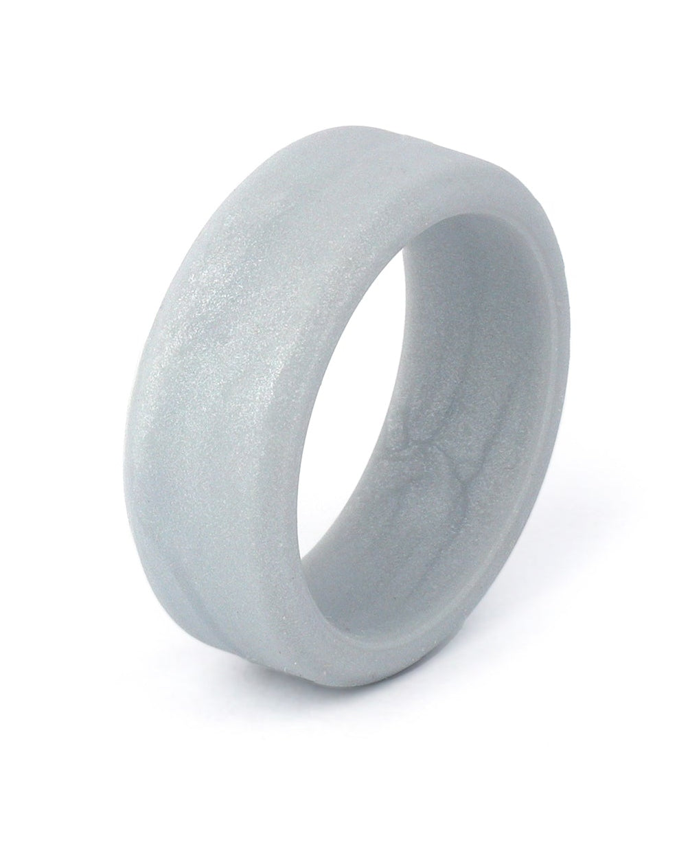grey silicone ring 8mm beveled