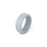 grey silicone ring 8mm beveled