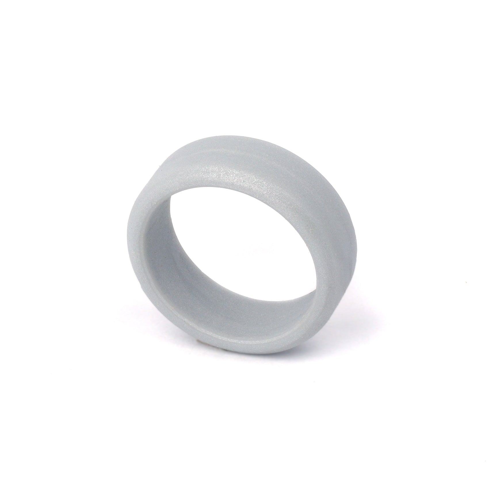 metallic grey silicone wedding ring