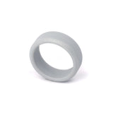 metallic grey silicone wedding ring