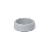 rubber wedding band in grey finish