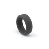beveled rubber wedding band slate