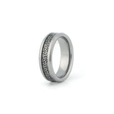 6mm Celtic wedding ring with carbon fibre inlay