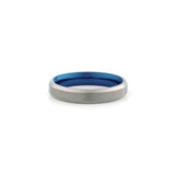 comfort fit titanium ring blue sleeve