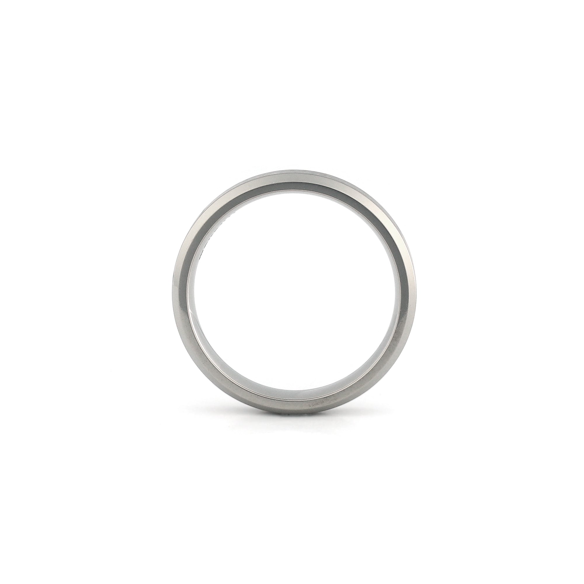 slim titanium ring silver comfort fit