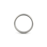 slim titanium ring silver comfort fit