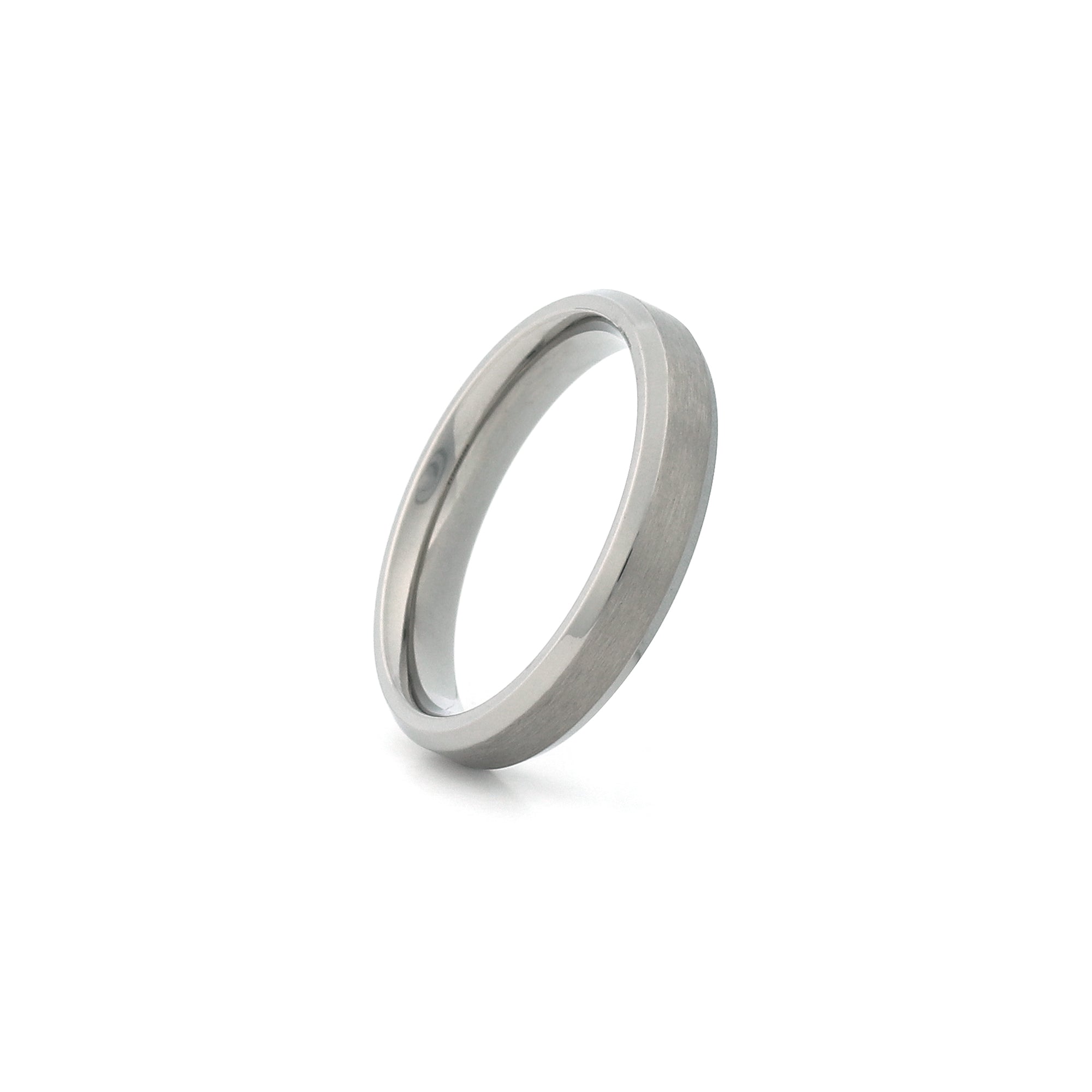 womens titanium wedding band 4mm silver