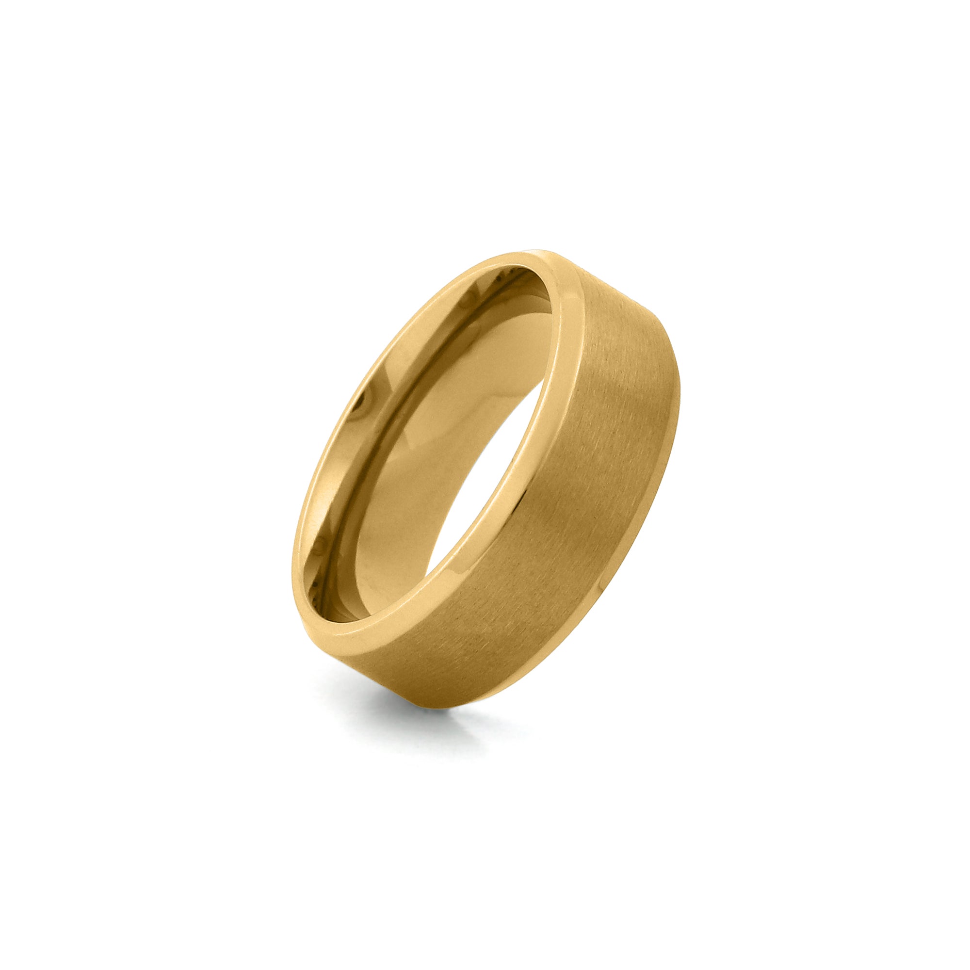comfort fit gold titanium band wide