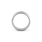 mens wide titanium ring silver brushed