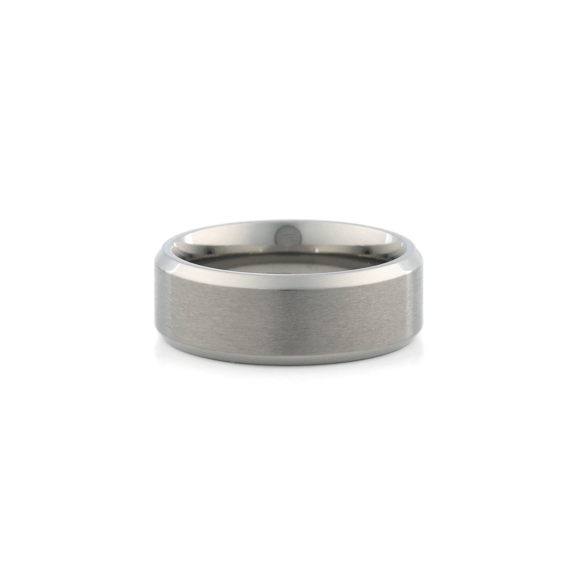 wide mens wedding band titanium